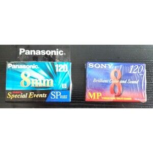Lot of 2 Camcorder Video Tapes Video 8 Tape & 8 mm Tape Factory Sealed